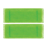 Glass Dinnerware 13.75" x 5" x h:0.5" Rectangular Green Glass Platter (Set of 2)