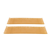 Turgla Fusion Glass 13.75" x 5" x h:0.5" Rectangular Orange Glass Platter (Set of 2)