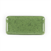 Turgla Fusion Glass 12.25" x 6" x h:1" Rectangular Agave Glass Platter (1 each)