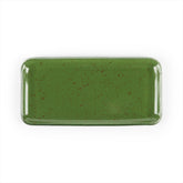 Turgla Fusion Glass 12.25" x 6" x h:1" Rectangular Basil Glass Platter (1 each)