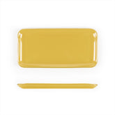 Glass Dinnerware 12.25" x 6" x h:1" Rectangular Turmeric Glass Platter