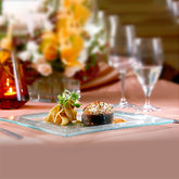 Turgla Fusion Glass 11.75" x 11.75" Square Clear Glass Plate (1 each)