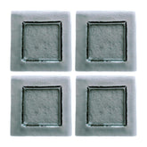 Glass Dinnerware 6" x 6" Square Charcoal Glass Plate (Set of 4)