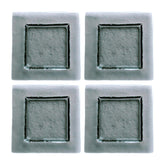 Turgla Fusion Glass 6" x 6" Square Charcoal Glass Plate (Set of 4)