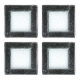 Turgla Fusion Glass 6" x 6" Square Black Glass Plate (Set of 4)