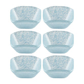 Turgla Fusion Glass 2.25" x 2.25" x h:1.5" 2 oz. Square Blue Glass Ramekin (Set of 6)