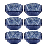 Turgla Fusion Glass 2.25" x 2.25" x h:1.5" 2 oz. Square Blue Glass Ramekin (Set of 6)