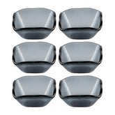 Turgla Fusion Glass 2.25" x 2.25" x h:1.5" 2 oz. Square Charcoal Glass Ramekin (Set of 6)