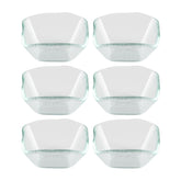Turgla Fusion Glass 2.25" x 2.25" x h:1.5" 2 oz. Square Clear Glass Ramekin (Set of 6)