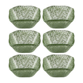 Turgla Fusion Glass 2.25" x 2.25" x h:1.5" 2 oz. Square Green Glass Ramekin (Set of 6)