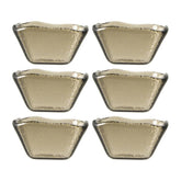 Turgla Fusion Glass 2.25" x 2.25" x h:1.5" 2 oz. Square Transparent Brown Glass Ramekin (Set of 6)