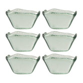 Turgla Fusion Glass 2.25" x 2.25" x h:1.5" 2 oz. Square Transparent Green Glass Ramekin (Set of 6)