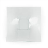 Turgla Fusion Glass 10.75" x 0.5" x h:1.5" 1 oz. Square Clear Glass Deep Plate (1 each)