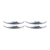 Turgla Fusion Glass 5.75" x 5.75" Square Charcoal Glass Plate (Set of 4)