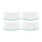 Glass Dinnerware 5.75" x 5.75" Square Clear Glass Plate (Set of 4)