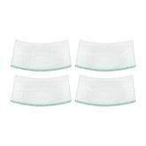Turgla Fusion Glass 5.75" x 5.75" Square Clear Glass Plate (Set of 4)