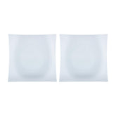 Glass Dinnerware 11.5" x 11.5" Square Clear Glass Plate (Set of 2)
