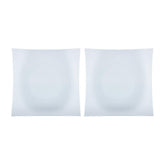 Turgla Fusion Glass 11.5" x 11.5" Square Clear Glass Plate (Set of 2)
