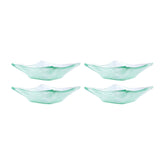 Glass Dinnerware 5.5" x 5.5" x h:1.75" 6 oz. Square Clear Glass Deep Plate (Set of 4)
