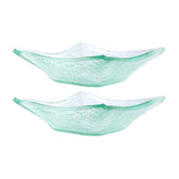 Turgla Fusion Glass 7.5" x 7.5" x h:2" 15 oz. Square Clear Glass Deep Plate (Set of 2)