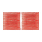 Turgla Fusion Glass 7.75" x 7.75" Square Red Glass Plate (Set of 2)