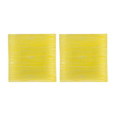 Turgla Fusion Glass 7.75" x 7.75" Square Yellow Glass Plate (Set of 2)