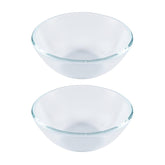 Glass Dinnerware dia.5.5" h:2" 14 oz. Round Clear Glass Bowl (Set of 2)