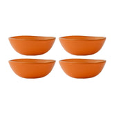 Turgla Fusion Glass dia.5.5" h:2" 14 oz. Round Turmeric Glass Bowl (Set of 4)