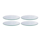 Glass Dinnerware dia.6" Round Clear Glass Plate (Set of 4)