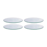 Turgla Fusion Glass dia.9" Round Clear Glass Plate (Set of 4)