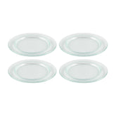 Turgla Fusion Glass dia.7.75" Round Clear Glass Plate (Set of 4)
