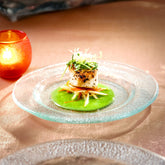 Turgla Fusion Glass dia.9" Round Clear Glass Plate (1 each)