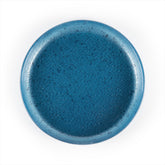 Turgla Fusion Glass dia.9.5" Round Blue Glass Plate (1 each)