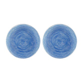 Glass Dinnerware dia.7.75" Round Blue Glass Plate (Set of 2)