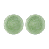 Glass Dinnerware dia.7.75" Round Green Glass Plate (Set of 2)