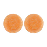 Glass Dinnerware dia.7.75" Round Orange Glass Plate (Set of 2)