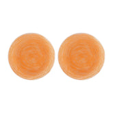 Turgla Fusion Glass dia.7.75" Round Orange Glass Plate (Set of 2)