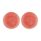 Turgla Fusion Glass dia.7.75" Round Red Glass Plate (Set of 2)