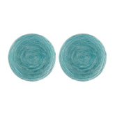 Turgla Fusion Glass dia.7.75" Round Blue Glass Plate (Set of 2)