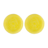 Glass Dinnerware dia.7.75" Round Yellow Glass Plate (Set of 2)