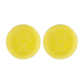 Turgla Fusion Glass dia.7.75" Round Yellow Glass Plate (Set of 2)