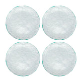 Turgla Fusion Glass dia.7.75" Round Clear Glass Plate (Set of 4)
