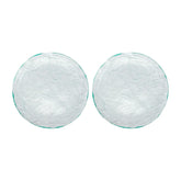 Turgla Fusion Glass dia.11" Round Clear Glass Plate (Set of 2)