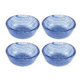Turgla Fusion Glass dia.2.75" h:1.25" 4 oz. Round Blue Glass Ramekin (Set of 4)