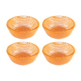 Glass Dinnerware dia.2.75" h:1.25" 4 oz. Round Orange Glass Ramekin (Set of 4)