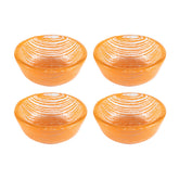 Turgla Fusion Glass dia.2.75" h:1.25" 4 oz. Round Orange Glass Ramekin (Set of 4)