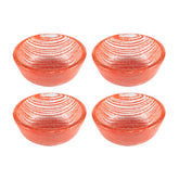 Glass Dinnerware dia.2.75" h:1.25" 4 oz. Round Red Glass Ramekin (Set of 4)