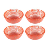 Turgla Fusion Glass dia.2.75" h:1.25" 4 oz. Round Red Glass Ramekin (Set of 4)