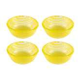 Turgla Fusion Glass dia.2.75" h:1.25" 4 oz. Round Yellow Glass Ramekin (Set of 4)
