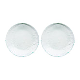 Glass Dinnerware dia.9" Round Clear Glass Plate (Set of 2)